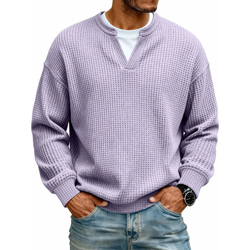 Langarm-Waffelshirt im Layer-Look