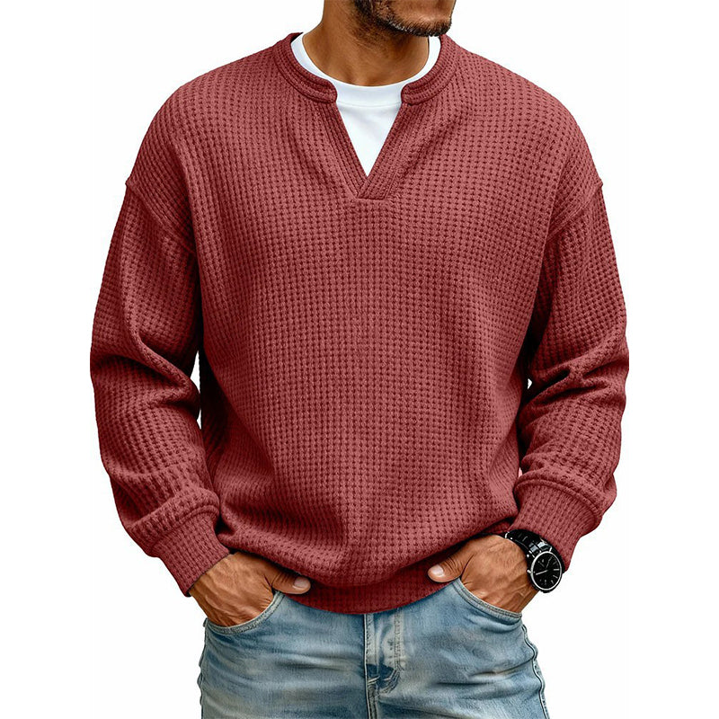 Langarm-Waffelshirt im Layer-Look