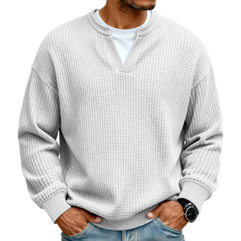 Langarm-Waffelshirt im Layer-Look