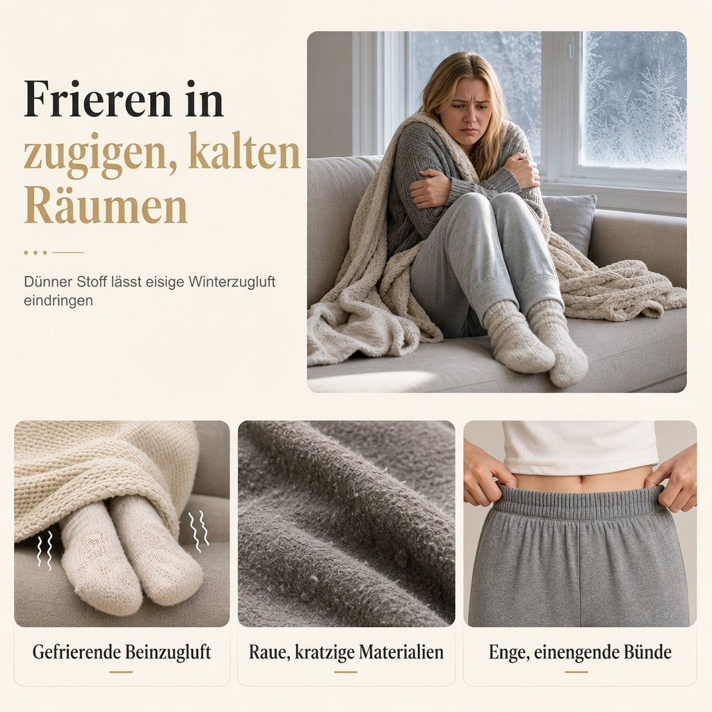 Warme Damen-Loungehose mit Flanellfutter