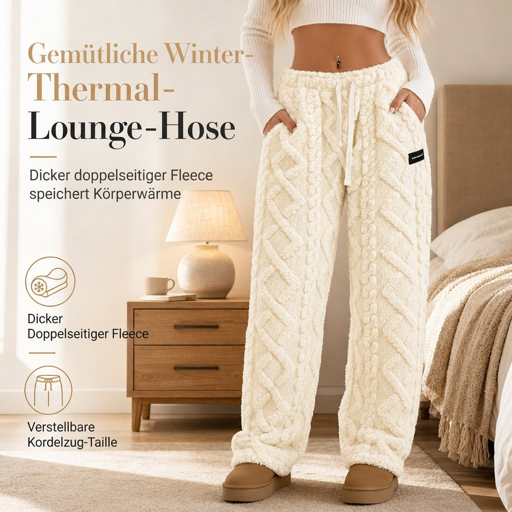 Warme Damen-Loungehose mit Flanellfutter
