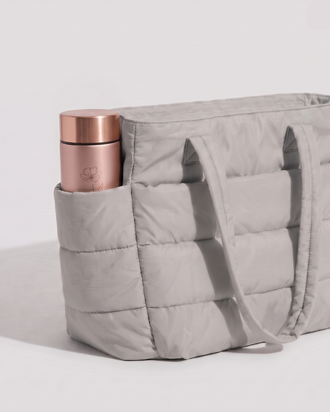 Gesteppte Puffer-Tasche mit Laptopfach bis 15,6 Zoll, wasserabweisend