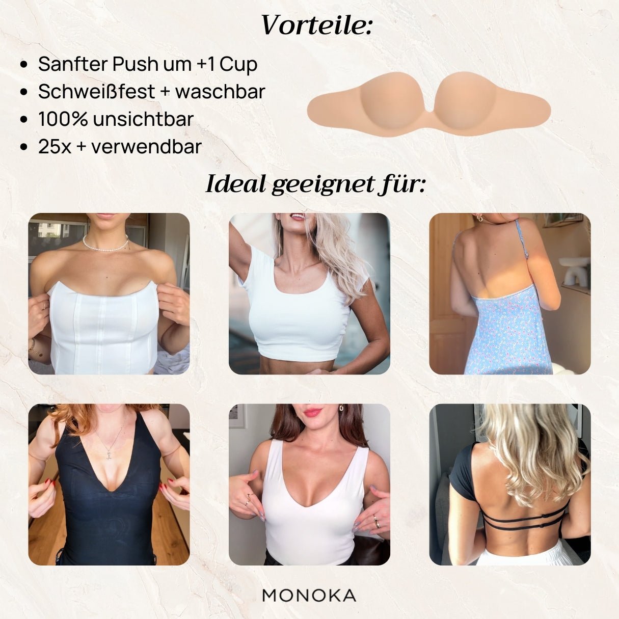 Trägerloser Pushup-Klebe-BH™