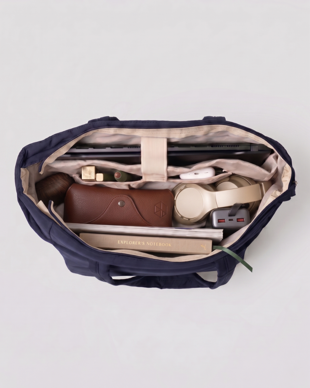 Gesteppte Puffer-Tasche mit Laptopfach bis 15,6 Zoll, wasserabweisend