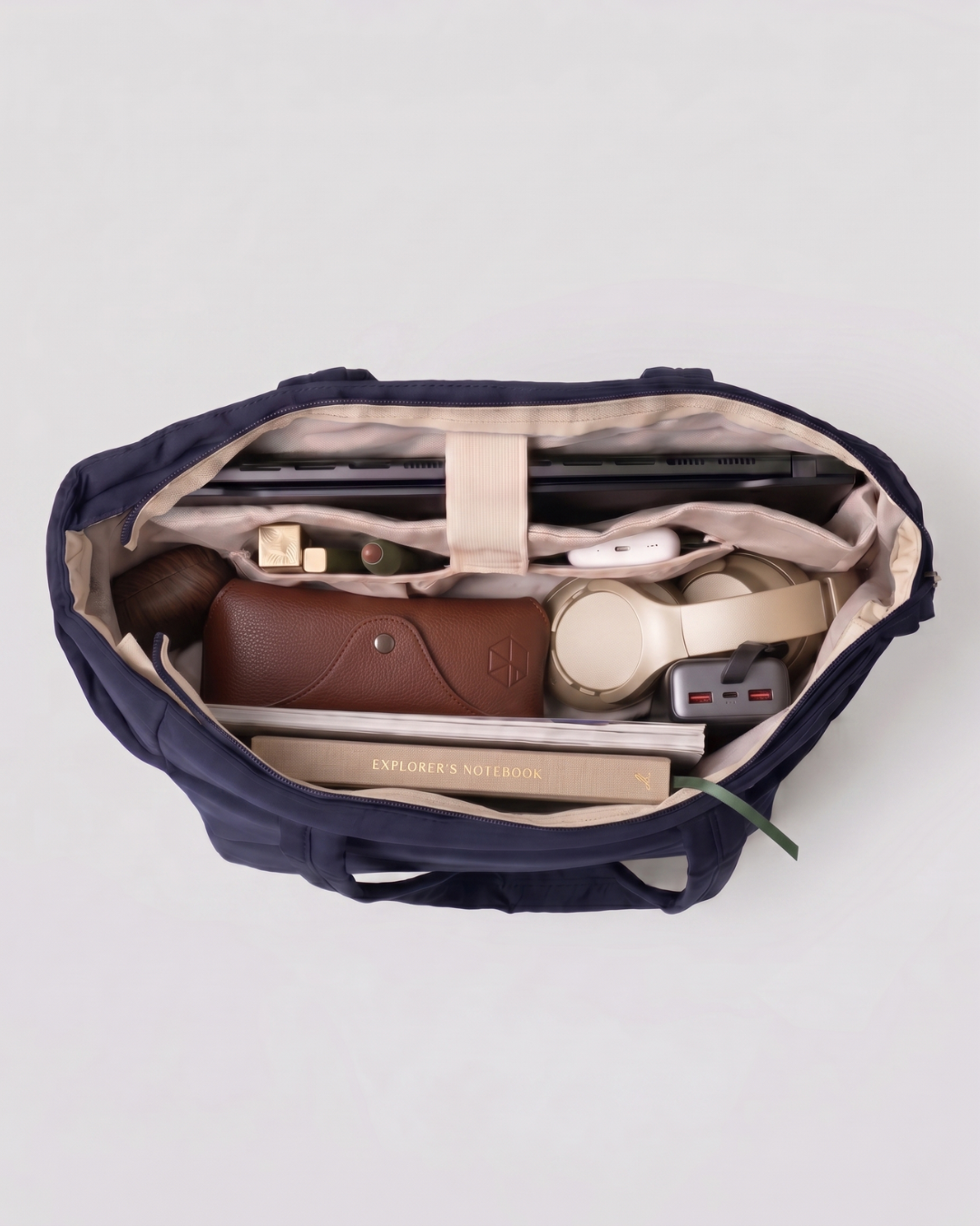 Gesteppte Puffer-Tasche mit Laptopfach bis 15,6 Zoll, wasserabweisend